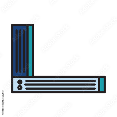 Filled Line LINE design vector icon