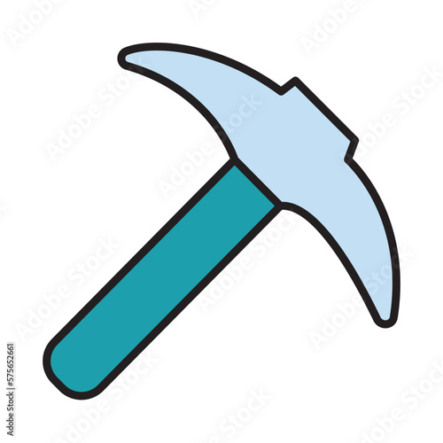 Filled Line MATTOCK design vector icon