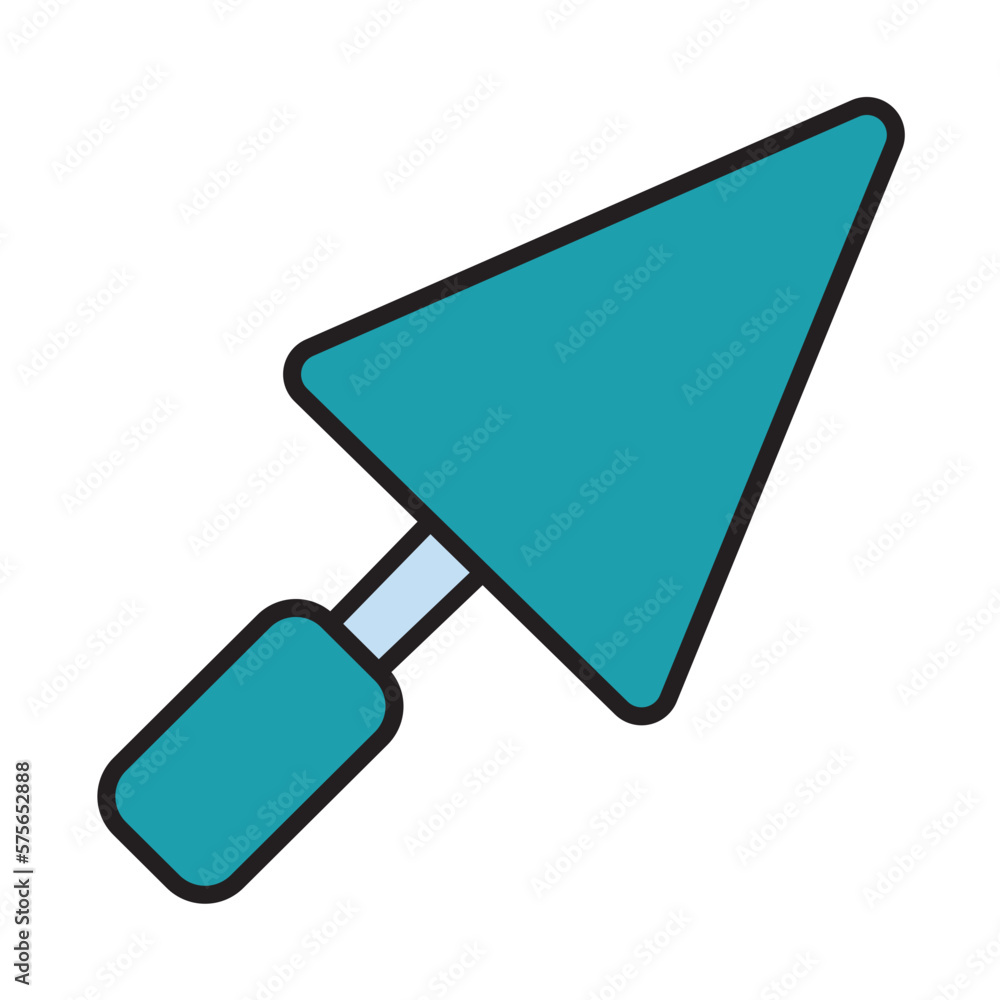 Filled Line TROWEL design vector icon Filled Line TROWEL design vector icon