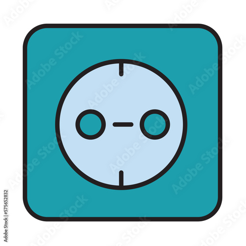 Filled Line SOCKET design vector icon
