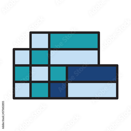 Filled Line TIMBER design vector icon