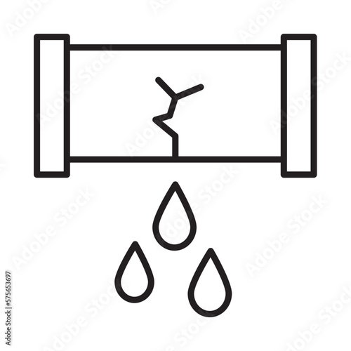 PIPE LEAK design vector icon