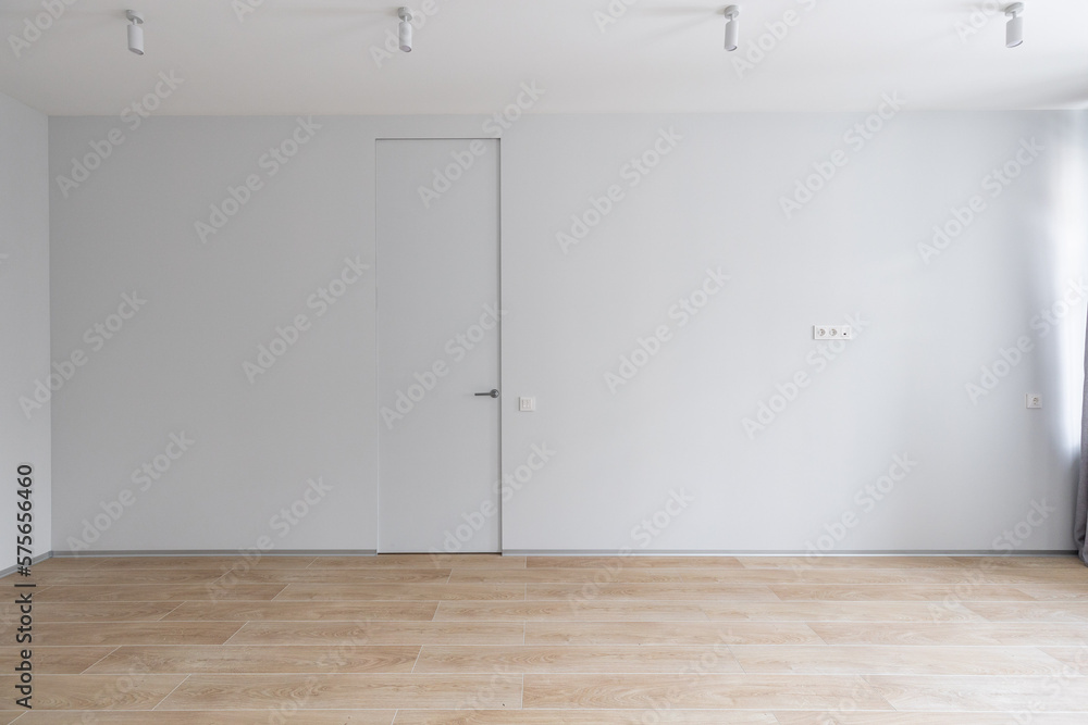 Empty gray room ready for people to move in Empty gray room ready for people to move in