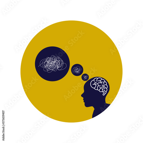 Thinking small problems become big problems. Over thinking concept