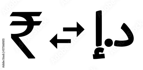 Rupees to Dirham interchange, Dirham to Rupee interchange. photo