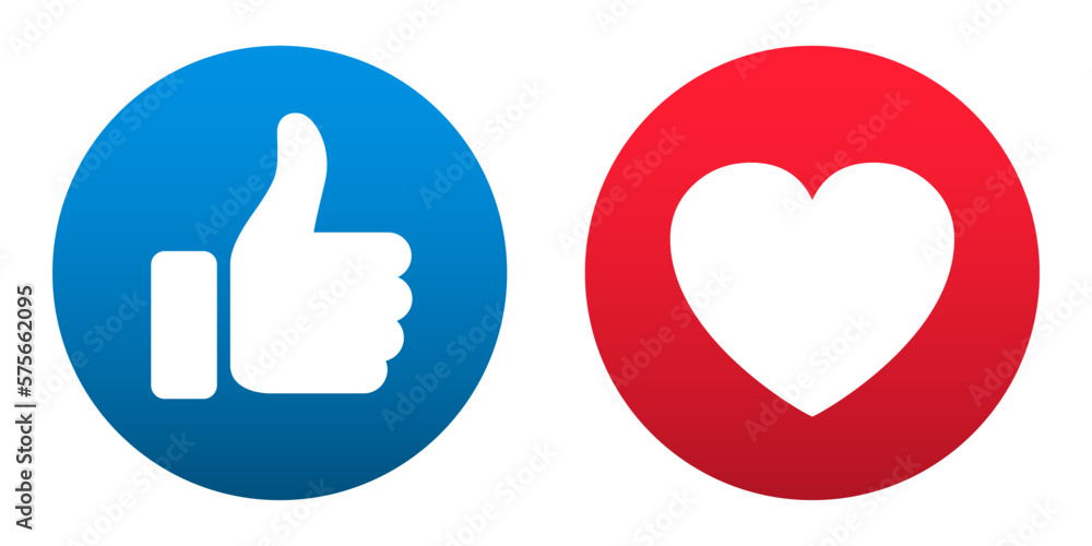 Like reactions icon for social network, button set of love emoticon reactions - stock vector Like reactions icon for social network, button set of love emoticon reactions - stock vector