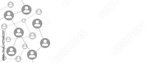 Teamwork with related person icon, network and community concept, organisation structure background - stock vector