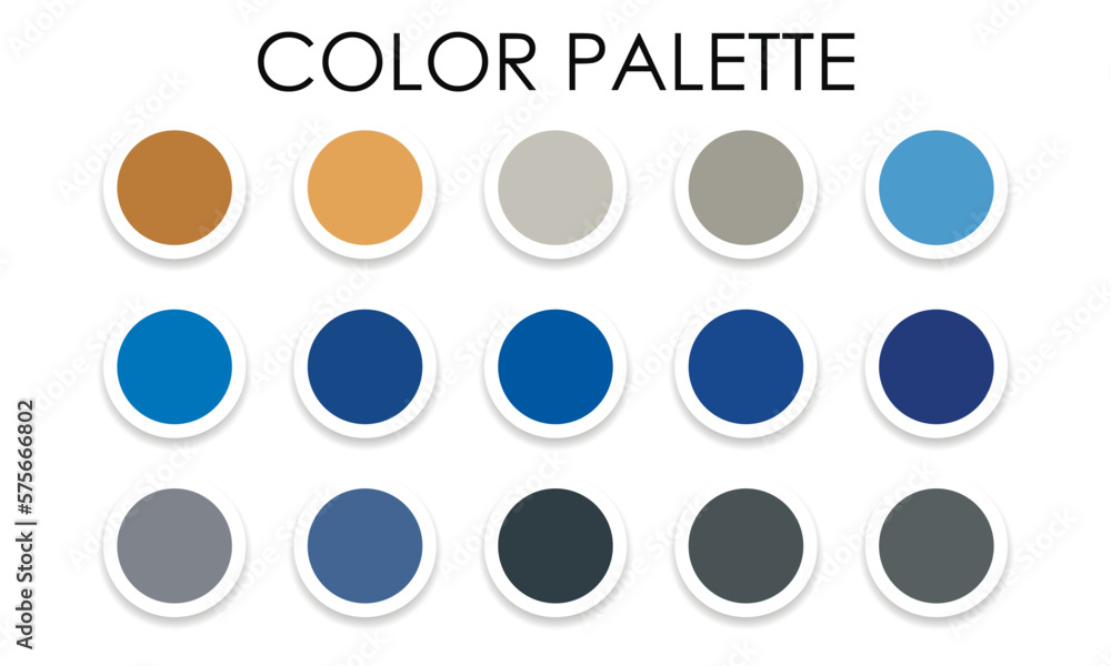 Catalog of samples of color combinations. Color palette. Vector illustration