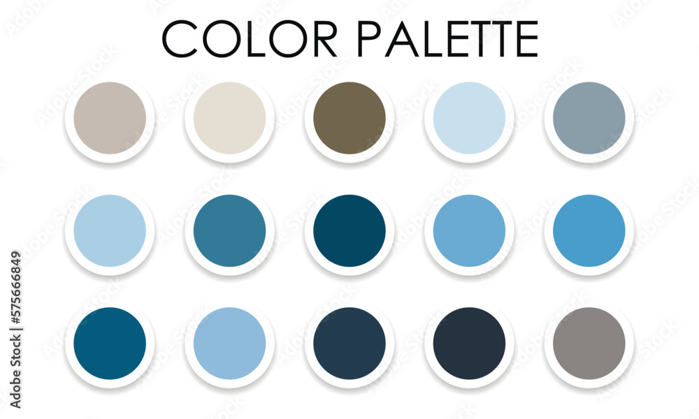 Catalog of samples of color combinations. Color palette. Vector illustration