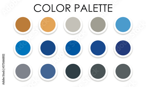 Obraz na płótnie Catalog of samples of color combinations. Color palette. Vector illustration w salonie