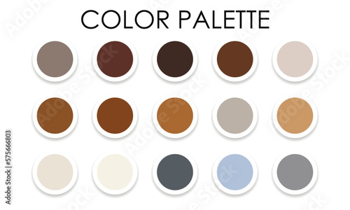 Obraz na płótnie Catalog of samples of color combinations. Color palette. Vector illustration w salonie
