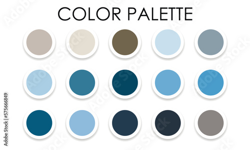 Obraz na płótnie Catalog of samples of color combinations. Color palette. Vector illustration w salonie