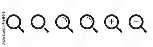 Magnifying or search icon. Rounded search symbol. Research icon for social media, mobile app, website, search engine, UI, operating system.