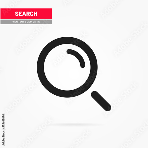 Magnifying or search icon. Rounded search symbol. Research icon for social media, mobile app, website, search engine, UI, operating system.