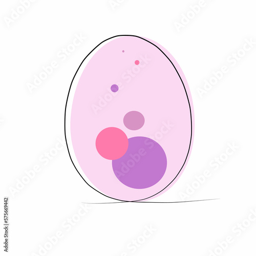 one line drawing of an easter egg.