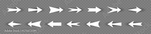 Vector arrows set. Isolated arrow icons. Vector graphic