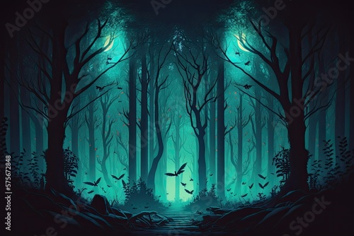 Amazing forest wallpaper. The finest depiction of a forest ever created. Generative AI