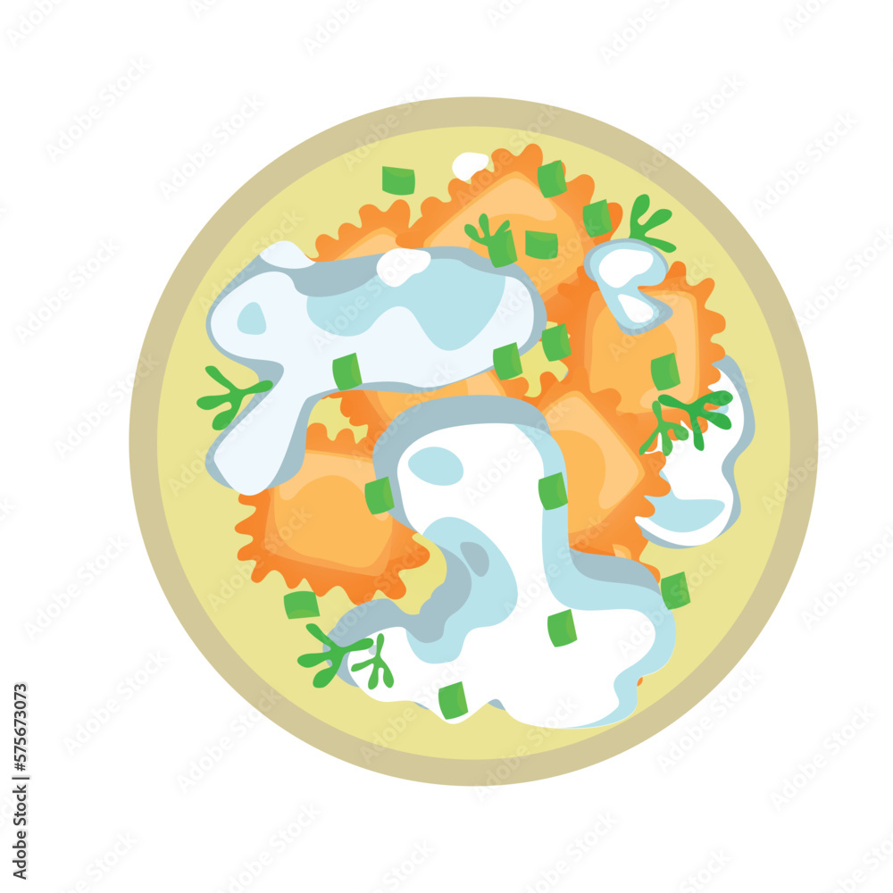 Naklejka premium Ravioli on a plate