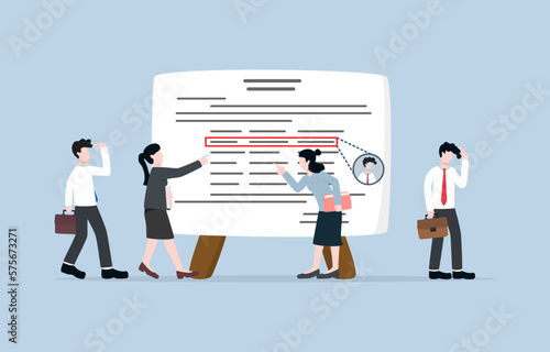 Announcement of layoff due to poor business performance, reducing employees during economic recession, downsizing concept, Sad businessman bowing head after seeing his name on layoff notice.