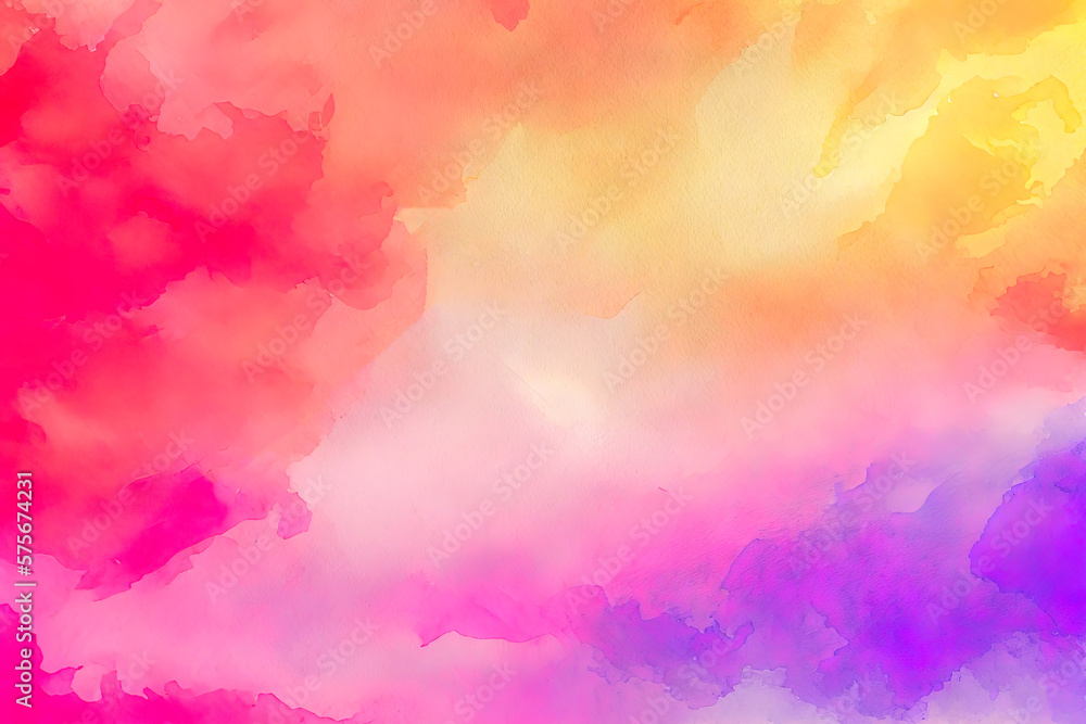 Abstract colorful watercolor background. Generative Ai