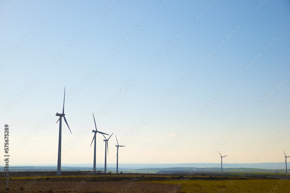 Obraz premium Wind turbine generators for green electricity production