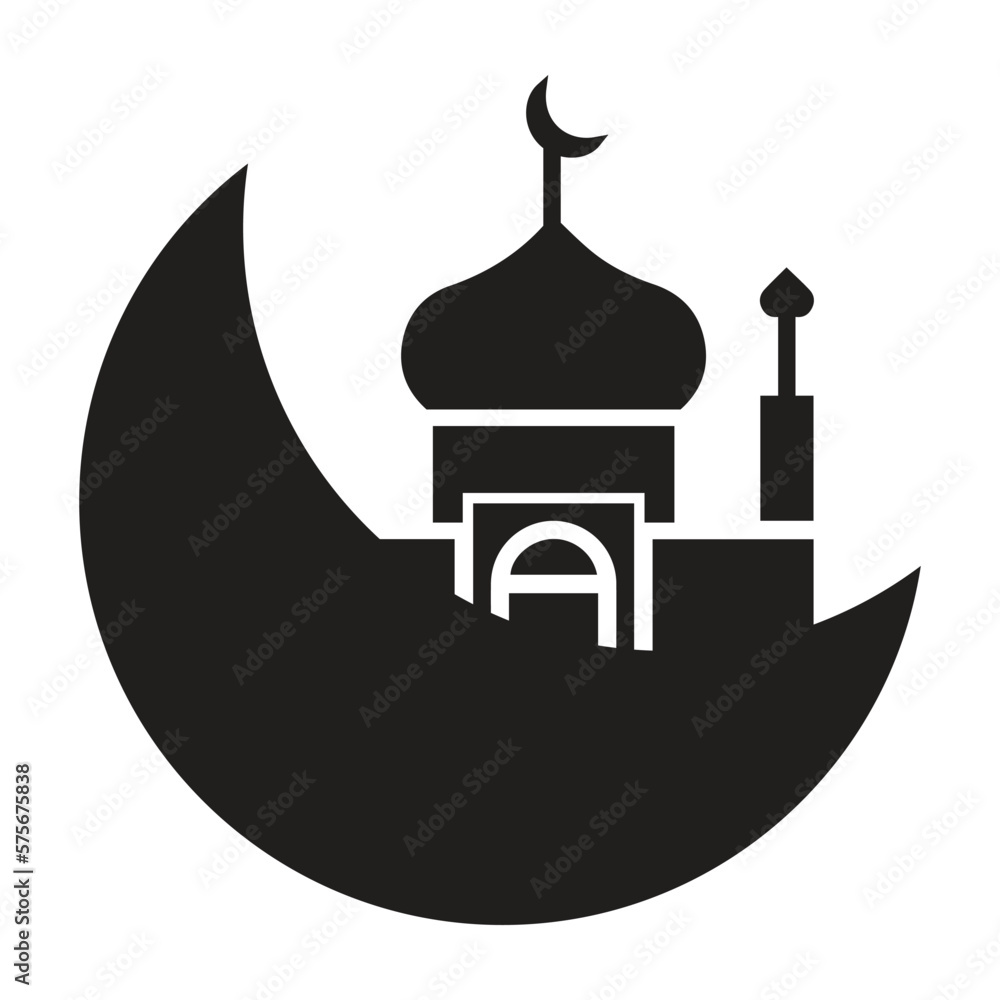 Obraz premium Abrahamic, islam, moon icon