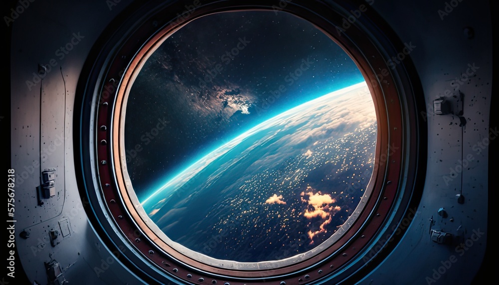 blue planet view from outer space , Generative AI blue planet view from outer space , Generative AI