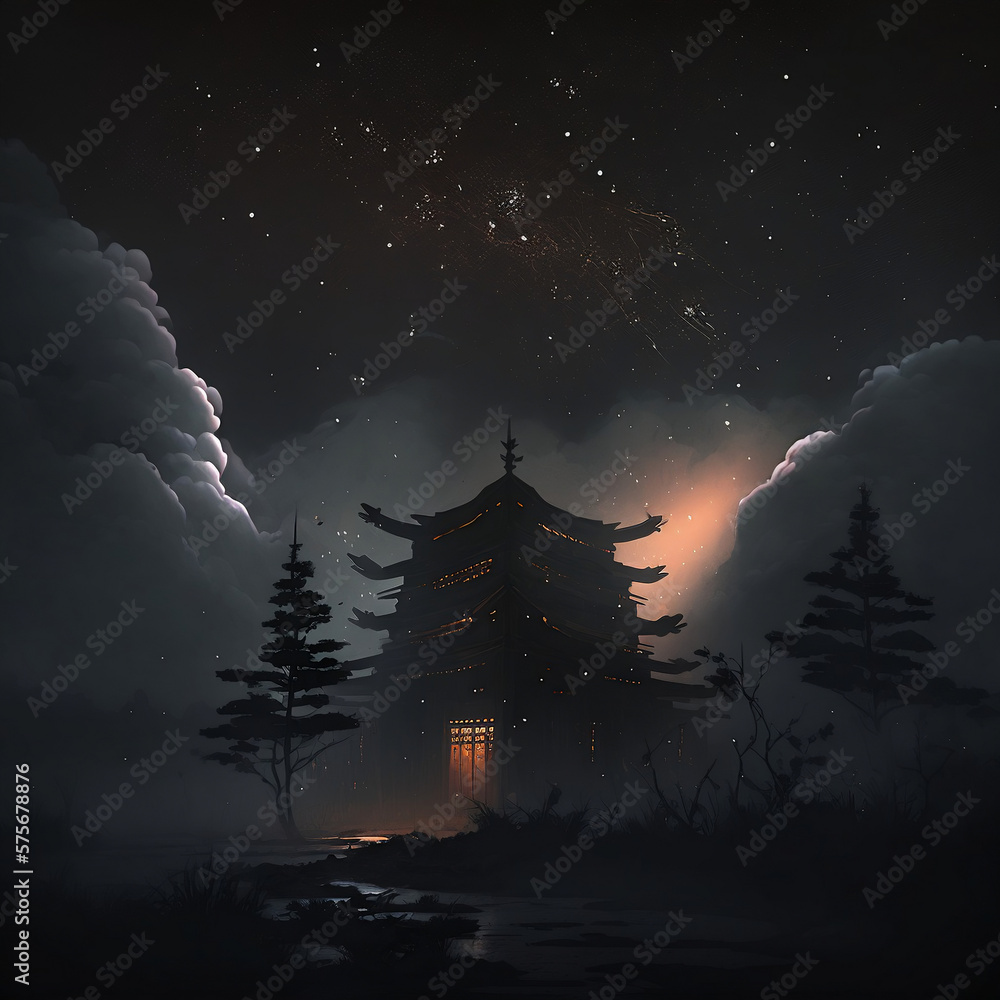 Fototapeta premium night in the woods