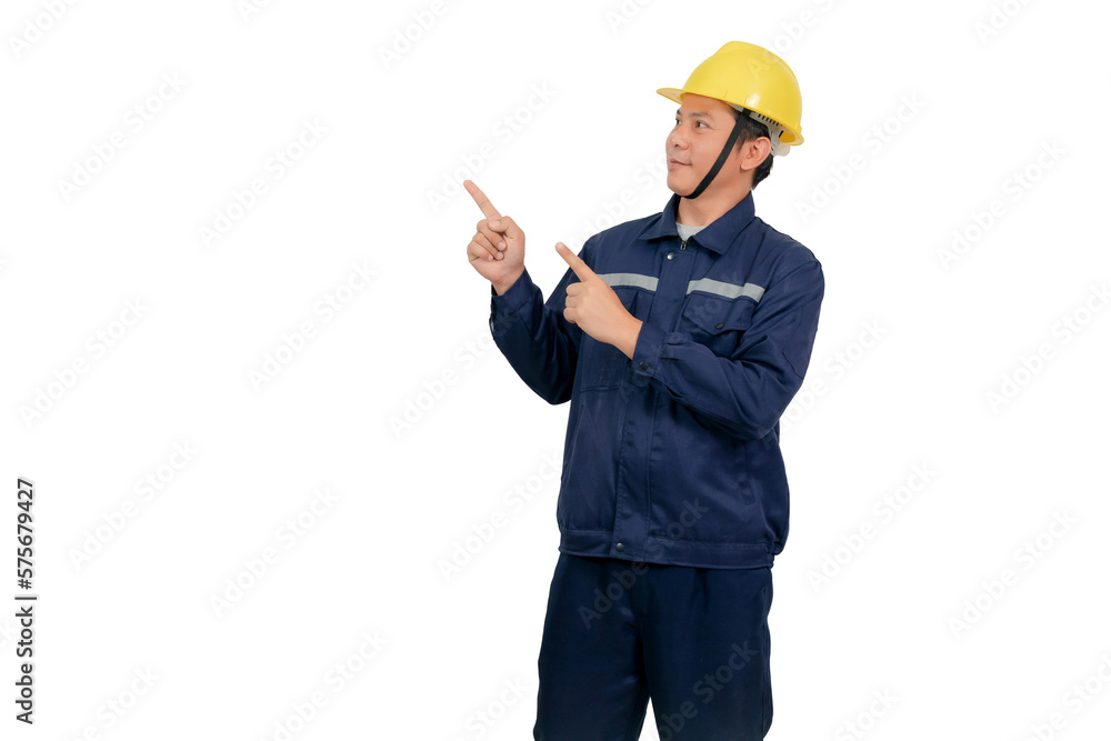 A man wearing a mechanic's work uniform