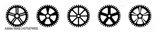 Gear vector icons. Gear wheel icon set. Gear icon set. Settings, configuration concept icons. Gear settings. Cogwheel icon collection. Vector