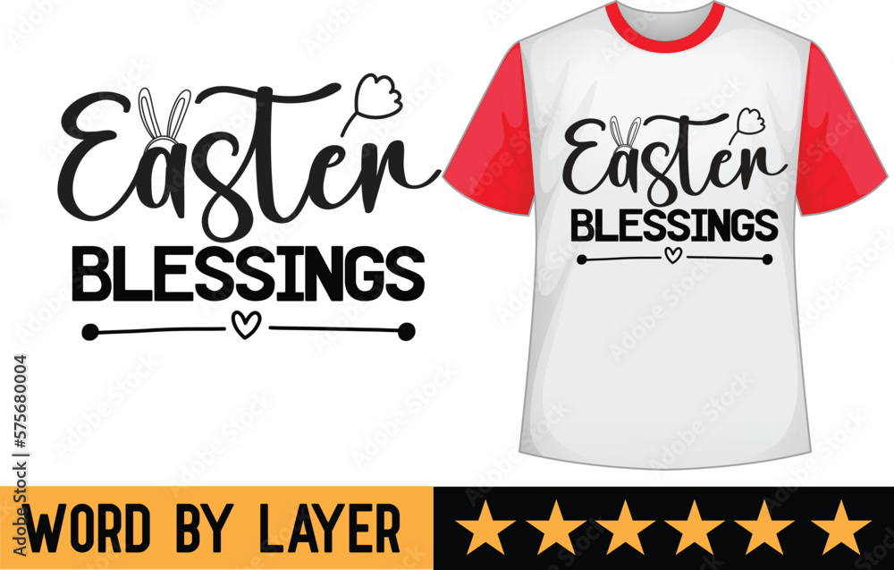 Naklejka premium Easter Blessings svg t shirt design