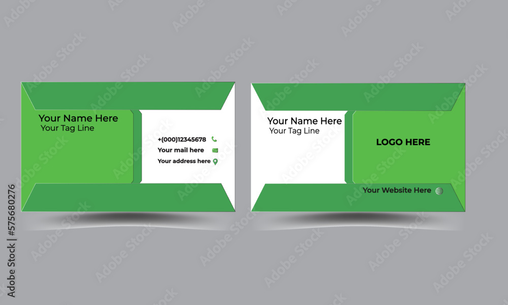Modern creative business card design template.
Modern creative business card design template.