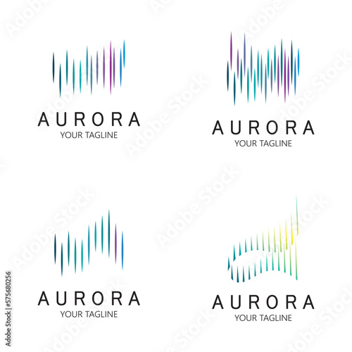 aurora logo design icon illustration vector template