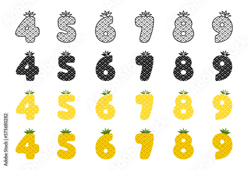 Alphabet in flat style isolated