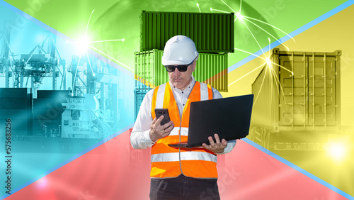 Logistics Manager. Man with...