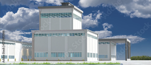Factory building. Territory...