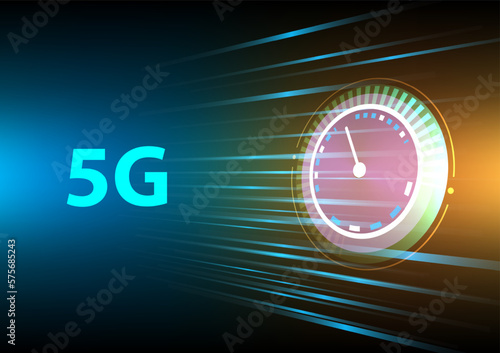 Communication network concept of 5G technology. High speed internet and connection. Vector illustration design.