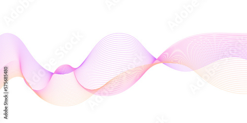 Abstract orange, pink wave lines on transparent background. Modern blue flowing wave lines and glowing moving lines design for banner, wallpaper, Business banner, poster and many more.