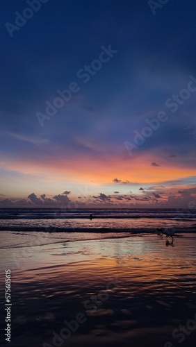 sunset on the beach