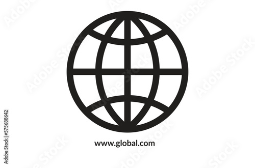 Globe earth vector icon