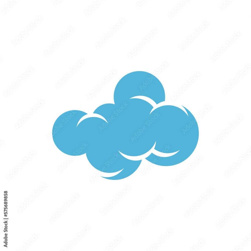 Vector of blue clouds on light white background Vector of blue clouds on light white background