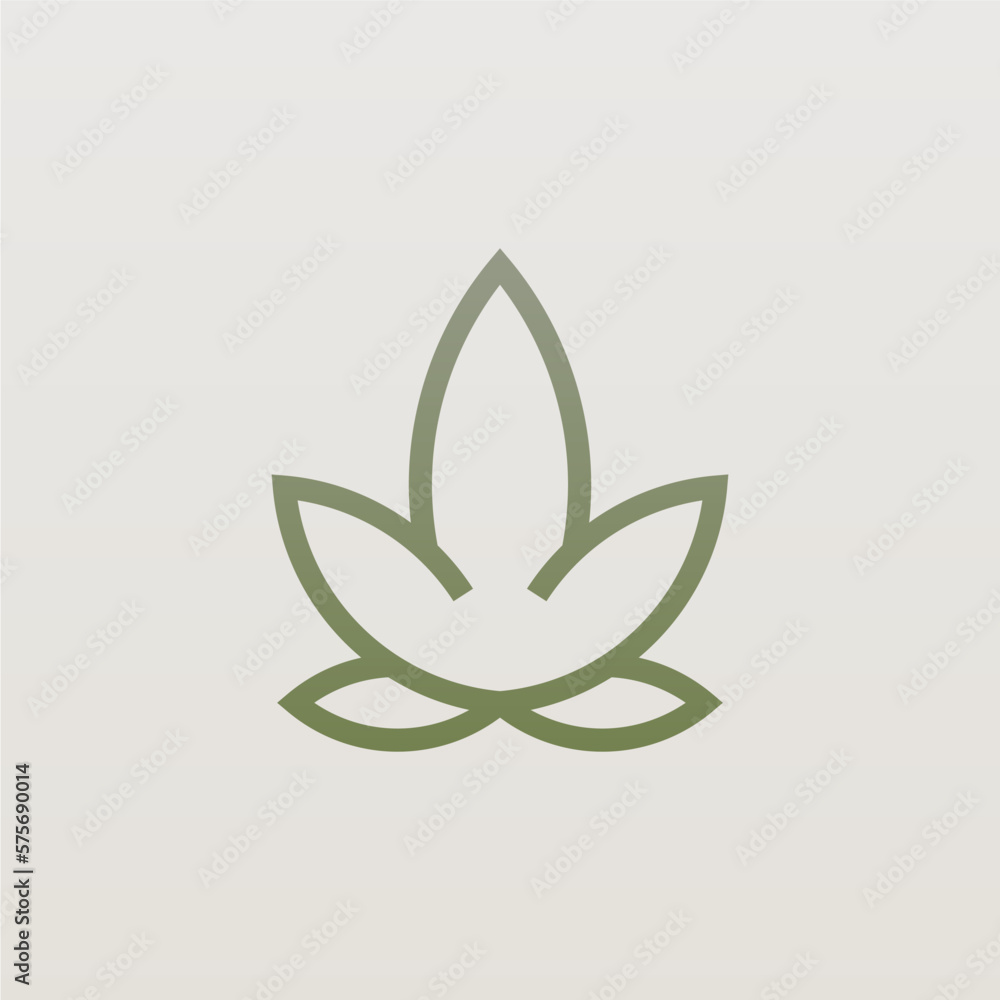 Plant logo design template. Simple nature plant branding logo design