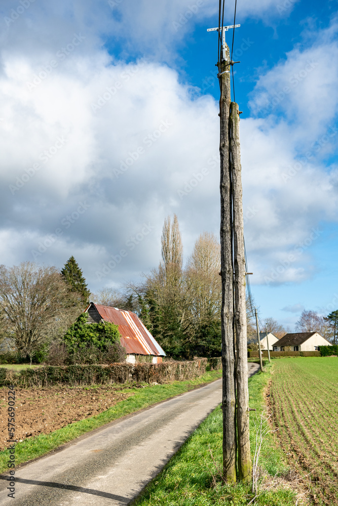 Poteaux Telephonique En Bois