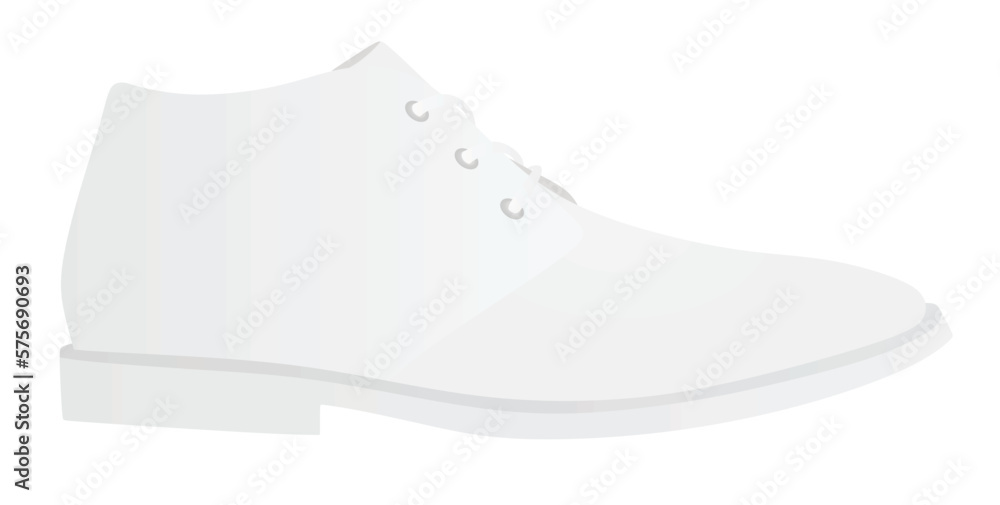 White man ankle shoe. vector illustration White man ankle shoe. vector illustration