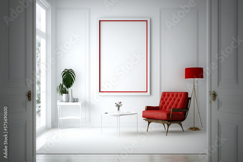 White and red room, Midcentury