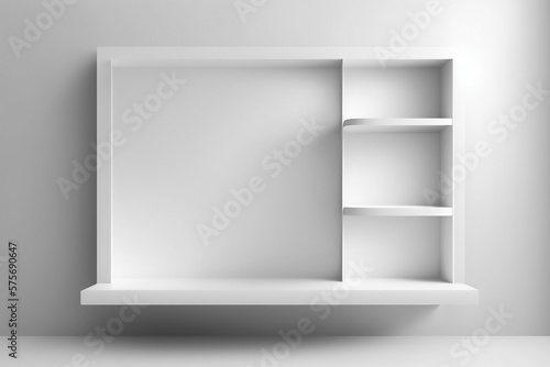 White Shelves on white