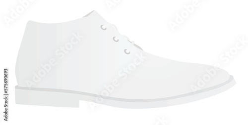 White man ankle shoe. vector illustration