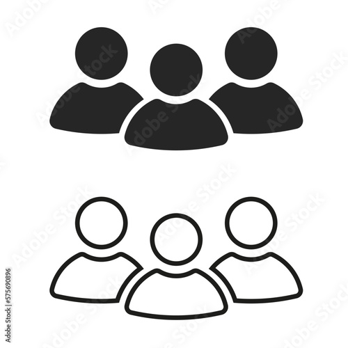 Community people black Icon vector