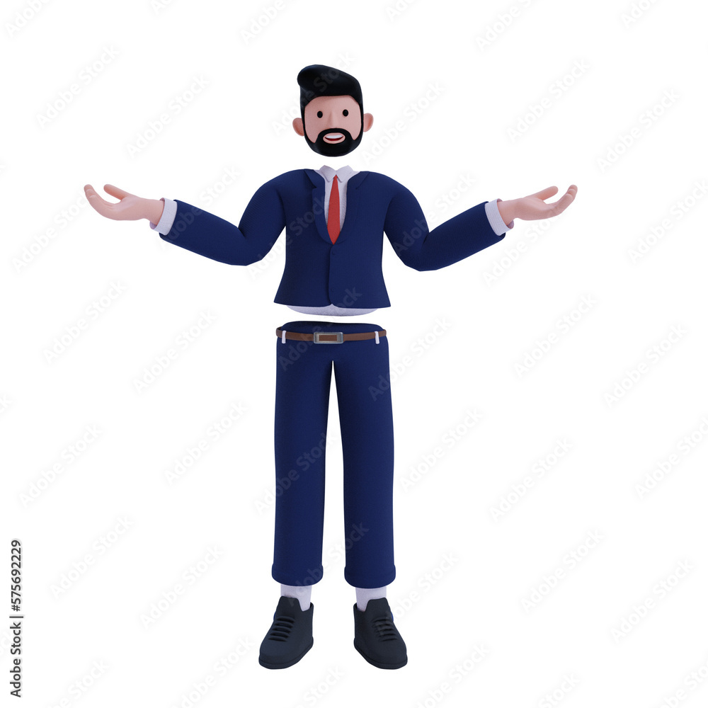 3d Business. icon isolated on white background. 3d rendering illustration 3d Business. icon isolated on white background. 3d rendering illustration