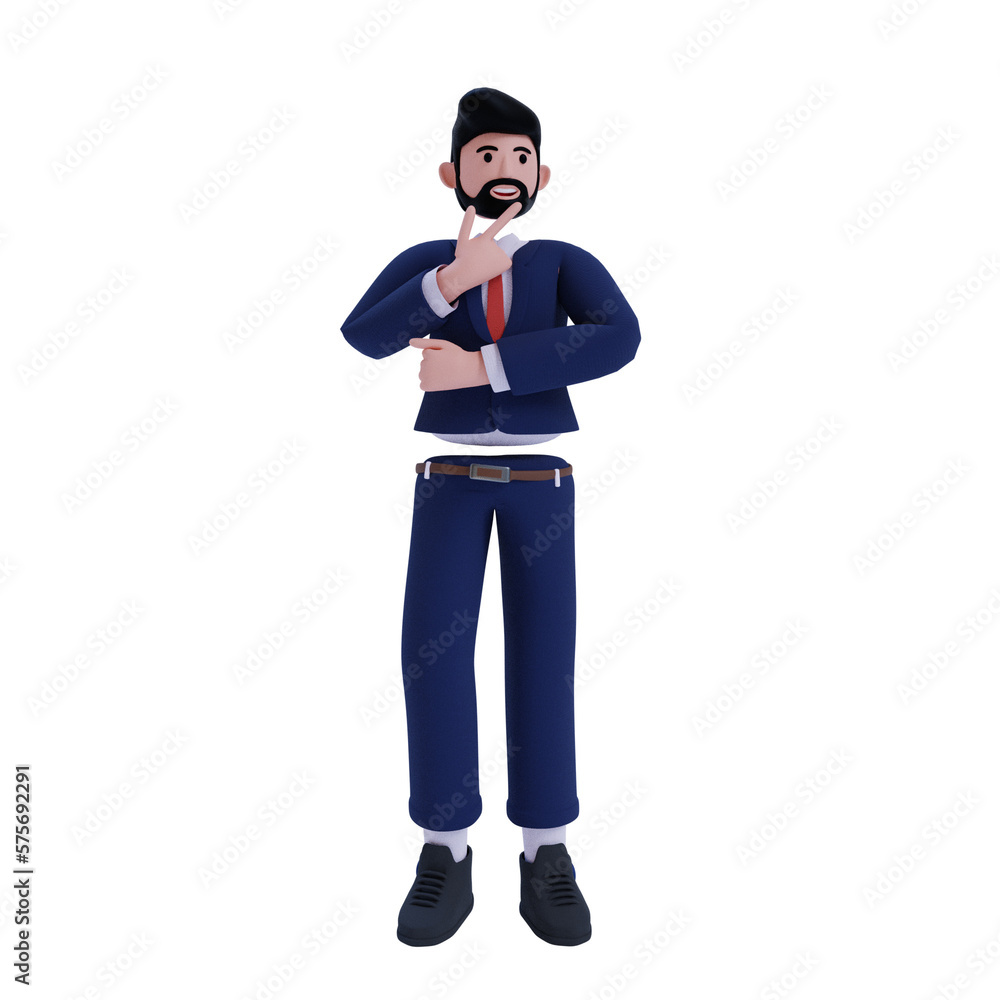 3d Business. icon isolated on white background. 3d rendering illustration 3d Business. icon isolated on white background. 3d rendering illustration